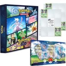 Kit Álbum Pasta Fichário Pokémon GO com Box Equipe Sabedoria Treinadora Blanche e 20 Folhas 9 Bolsos