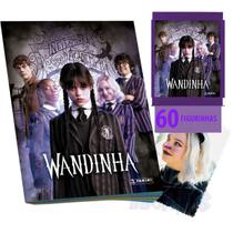 Kit Album Wandinha Addams + 60 Figurinhas Inspirado Na Série