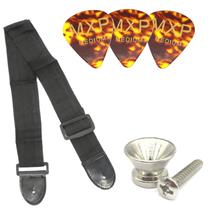 Kit alça ukulele c 1 correia 1 pino roldana 3 palhetas