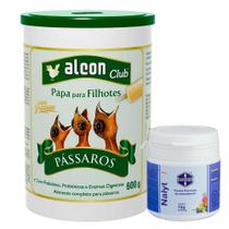 Kit Alcon Club Papa Filhotes Pássaros 600g + Amgercal Nalyt Baby 10g Vitamina Suplemento