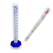 Kit Alcoômetro G. Lussac Proveta Plástica Graduada 250ml