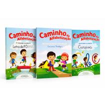 Kit Alfabetização Infantil com 3 Livros Exercitar Caligrafia Kit Alfabetização Infantil com 3 Livros Exercitar Caligrafia