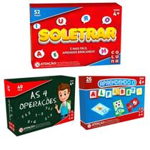 Kit Alfabetização Jogos Educativos Infantis Pedagógicos Ensina Ler e Escrever
