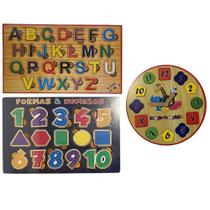 Kit Alfabeto Divertido,Formas E Números E Relógio Pedagógico