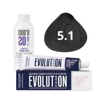 Kit Alfaparf Evolution Of The Color 5.1 Castanho Claro Cinza 60ml + OX 20V 90ml Kit Alfaparf Evolution Of The Color 5.1 Castanho Claro Cinza 60ml + OX 20V 90ml