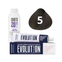 Kit Alfaparf Evolution Of The Color 5 Castanho Claro 60ml + OX 20V 90ml Kit Alfaparf Evolution Of The Color 5 Castanho Claro 60ml + OX 20V 90ml