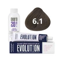Kit Alfaparf Evolution Of The Color 6.1 Louro Escuro Cinza 60ml + OX 20V 90ml