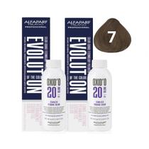 Kit Alfaparf Evolution Of The Color 7 Louro Médio 60ml + OX 20V 90ml - 2 Unidades Kit Alfaparf Evolution Of The Color 7 Louro Médio 60ml + OX 20V 90ml - 2 Unidades