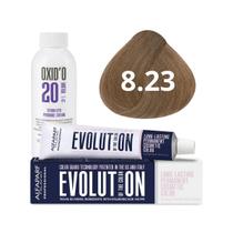 Kit Alfaparf Evolution Of The Color 8.23 Louro Claro Irisé Dourado 60ml + OX 20V 90ml Kit Alfaparf Evolution Of The Color 8.23 Louro Claro Irisé Dourado 60ml + OX 20V 90ml