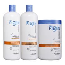 Kit Alfaparf Milano Real Rigen Reparador - Shampoo 1L + Condicionador 1L + Máscara 1Kg