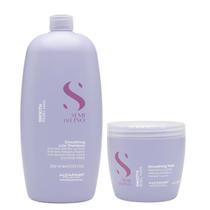 Kit Alfaparf Professional Semi Di Lino Smooth Smoothing - Shampoo 1L e Máscara 500ml