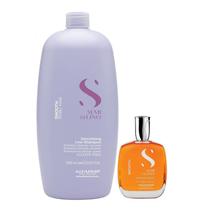 Kit Alfaparf Professional Semi Di Lino Smooth Smoothing - Shampoo 1L e Óleo 100ml Kit Alfaparf Professional Semi Di Lino Smooth Smoothing - Shampoo 1L e Óleo 100ml