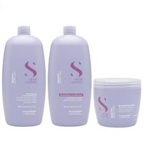 Kit Alfaparf Professional Semi Di Lino Smooth Smoothing - Shampoo & Condicionador 1 Litro + Máscara 500ml Kit Alfaparf Professional Semi Di Lino Smooth Smoothing - Shampoo & Condicionador 1 Litro + Máscara 500ml