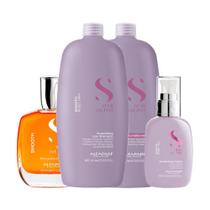 Kit Alfaparf SDL Smooth Smoothing - Sh+Cond+Creme+Óleo