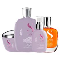 Kit Alfaparf SDL Smooth Smoothing-Shampoo+Máscara+Creme+Óleo