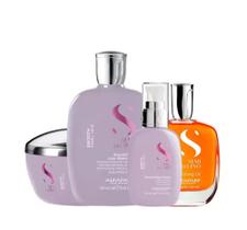 Kit Alfaparf SDL Smooth Smoothing- Shampoo + Máscara + Creme + Óleo