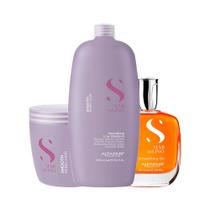 Kit Alfaparf SDL Smooth Smoothing - Shampoo + Máscara + Óleo