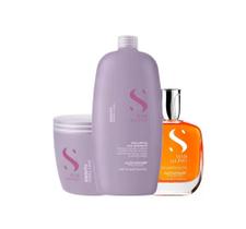 Kit Alfaparf SDL Smooth Smoothing - Shampoo + Máscara + Óleo - ALFAPARF MILANO PROFESSIONAL