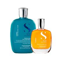 Kit Alfaparf Semi Di Lino Curls - Shampoo 250ml + Óleo 100ml