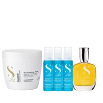 Kit Alfaparf Semi Di Lino Diamond - Máscara 500ml + Cristalli 50ml + 3x Ampola 13ml Kit Alfaparf Semi Di Lino Diamond - Máscara 500ml + Cristalli 50ml + 3x Ampola 13ml