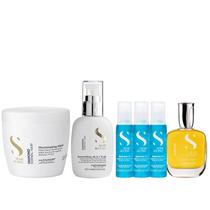 Kit Alfaparf Semi Di Lino Diamond - Máscara 500ml + Fluído 125ml + Cristalli 50ml + 3x Ampola 13ml Kit Alfaparf Semi Di Lino Diamond - Máscara 500ml + Fluído 125ml + Cristalli 50ml + 3x Ampola 13ml