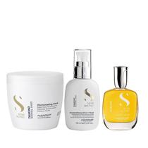 Kit Alfaparf Semi Di Lino Diamond - Máscara 500ml + Fluído 125ml + Cristalli 50ml Kit Alfaparf Semi Di Lino Diamond - Máscara 500ml + Fluído 125ml + Cristalli 50ml