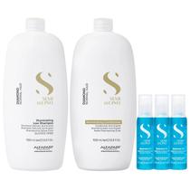 Kit Alfaparf Semi Di Lino Diamond - Shampoo 1L + Condicionador 1L + 3x Ampola 13ml Kit Alfaparf Semi Di Lino Diamond - Shampoo 1L + Condicionador 1L + 3x Ampola 13ml