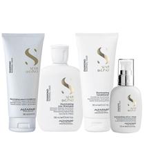 Kit Alfaparf Semi Di Lino Diamond - Shampoo 250ml + Condicionador 200ml + Leave in 200ml + Fluído 125ml Kit Alfaparf Semi Di Lino Diamond - Shampoo 250ml + Condicionador 200ml + Leave in 200ml + Fluído 125ml