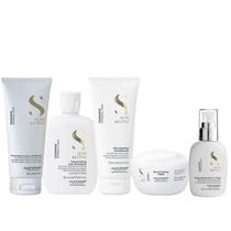 Kit Alfaparf Semi Di Lino Diamond - Shampoo 250ml + Condicionador 200ml + Máscara 200ml + Fluído 125ml + Leave in 200ml Kit Alfaparf Semi Di Lino Diamond - Shampoo 250ml + Condicionador 200ml + Máscara 200ml + Fluído 125ml + Leave in 200ml