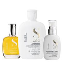 Kit Alfaparf Semi Di Lino Diamond - Shampoo 250ml + Fluído 125ml + Cristalli 50ml Kit Alfaparf Semi Di Lino Diamond - Shampoo 250ml + Fluído 125ml + Cristalli 50ml