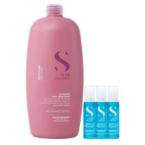 Kit Alfaparf Semi Di Lino Moisture - Shampoo 1L + 3x Ampola 13ml Kit Alfaparf Semi Di Lino Moisture - Shampoo 1L + 3x Ampola 13ml