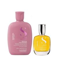 Kit Alfaparf Semi Di Lino Moisture - Shampoo 250ml + Cristalli 50ml Kit Alfaparf Semi Di Lino Moisture - Shampoo 250ml + Cristalli 50ml
