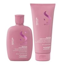 Kit Alfaparf Semi Di Lino Moisture - Shampoo 250ml + Leave in Condicionador 200ml