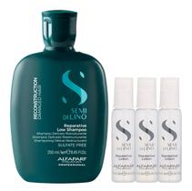 Kit Alfaparf Semi Di Lino Reconstruction - Shampoo 250ml + 3x Ampola 13ml Kit Alfaparf Semi Di Lino Reconstruction - Shampoo 250ml + 3x Ampola 13ml