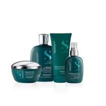 Kit Alfaparf Semi Di Lino Reconstruction Shampoo Máscara Condicionador Fluido Brilho Sem Sulfato