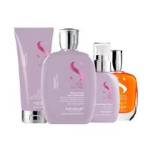 Kit Alfaparf Semi Di Lino Smooth - Sh + Cond + Creme + Óleo - ALFAPARF MILANO PROFESSIONAL