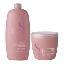 Kit alfaparf shampoo semi di lino moisture 1 litro + máscara moisture 500 gr