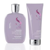 Kit Alfaparf Smooth Shampoo 250ml Condicionador 200ml Hidratação Brilho Maciez e Controle de Frizz