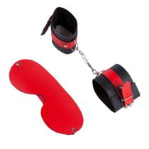 Kit Algema e Venda Em material sintético Vermelho e Preto Kit Algema e Venda Em material sintético Vermelho e Preto