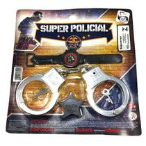 Kit Algemas Brinquedo Policial Infantil Distintivo Plástico - PICA PAU