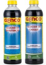Kit algicida choque e algicida manutenção 1l genco