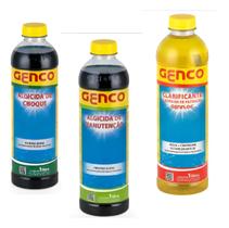 Kit Algicida Choque, Manutenção E Clarificante Genco