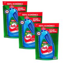 Kit algicida choque refil 03 unidades elimina agua verde piscina hth solução agua verde Kit algicida choque refil 03 unidades elimina agua verde piscina hth solução agua verde