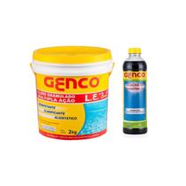 Kit Algicida Manuntenção 1l + Cloro Multipla Ação 3 em 1 10kg Genco