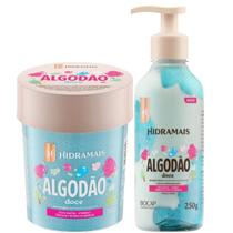 Kit Algodão Doce 1 Merengue Esfoliante 350g + 1 Duo Gel Creme 250g Hidramais
