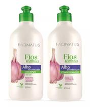 Kit Alho Desodorizado (Shampoo/Condicionador) Fios Naturais