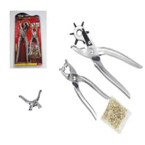 Kit alicate 2 em 1 furador vazador de couro com 100 ilhós ajuste profissional completo Kit alicate 2 em 1 furador vazador de couro com 100 ilhós ajuste profissional completo