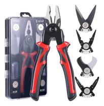 Kit Alicate 5 Em 1 Universal Desencapador Corte Cabos Fio