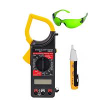 Kit Alicate Amperímetro 266 E Detector De Tensão Por Indução