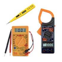 Kit Alicate Amperimetro Multimetro Digital Chave